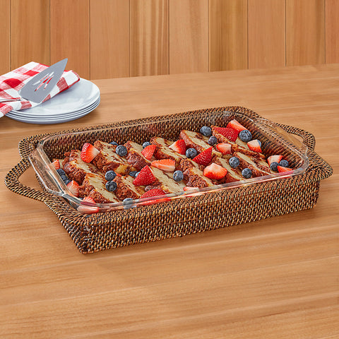 Calaisio Woven Casserole Holder with Pyrex Dish
