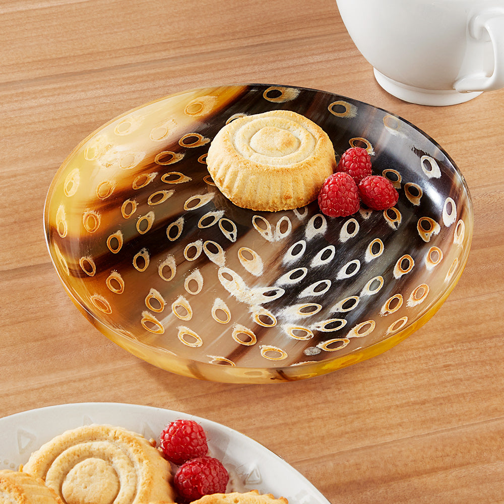 Be Home Horn Plate, Peacock