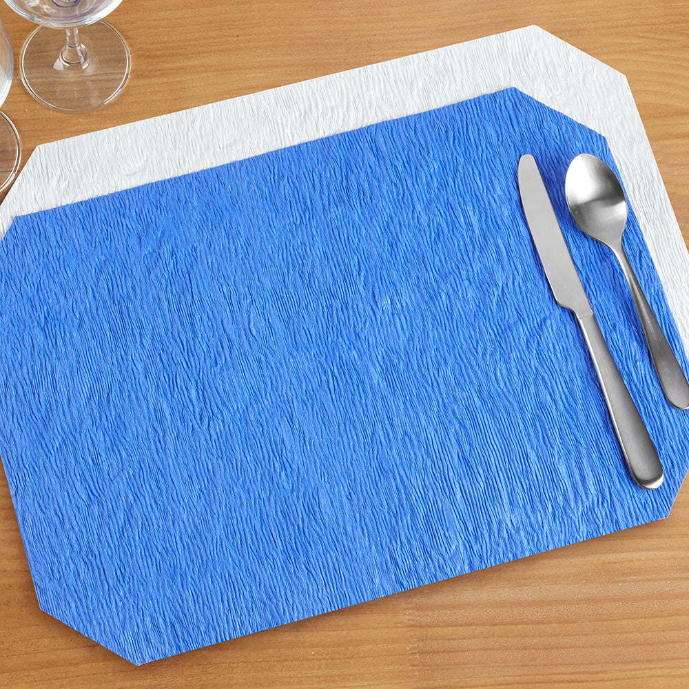 Skyros Designs "Peasant Mats" Reversible Wax-Coated Crinkled Paper Placemats