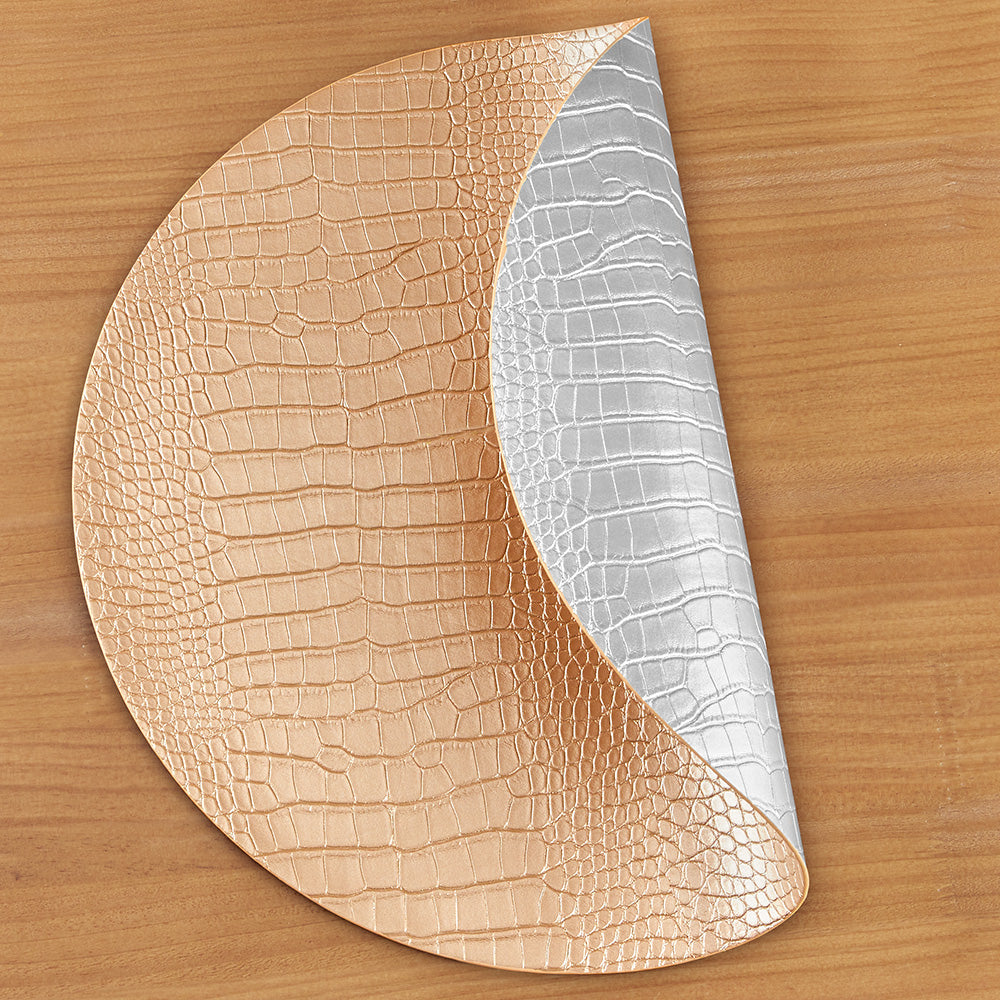 Beatriz Ball VIDA Croc Round Vinyl Placemats, Set of 4