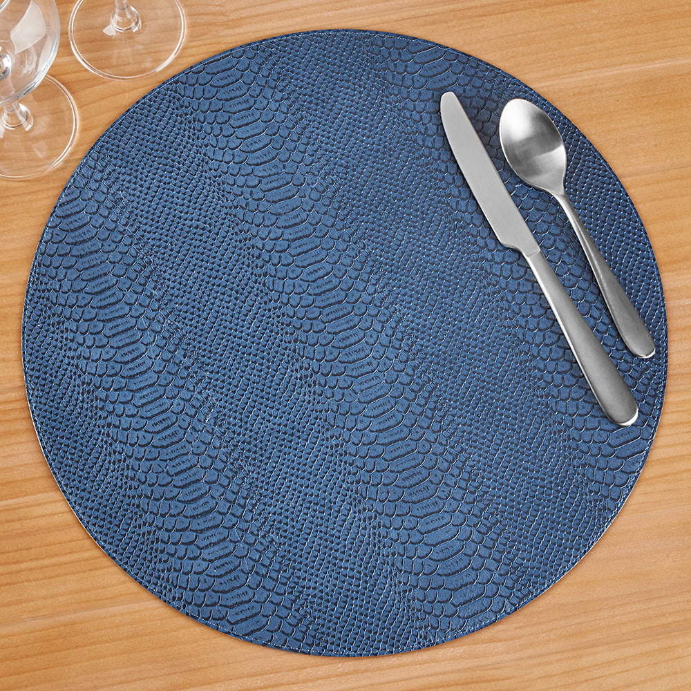 Beatriz Ball VIDA Croc Round Vinyl Placemats, Set of 4