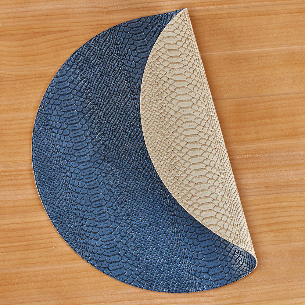 Beatriz Ball VIDA Croc Round Vinyl Placemats, Set of 4
