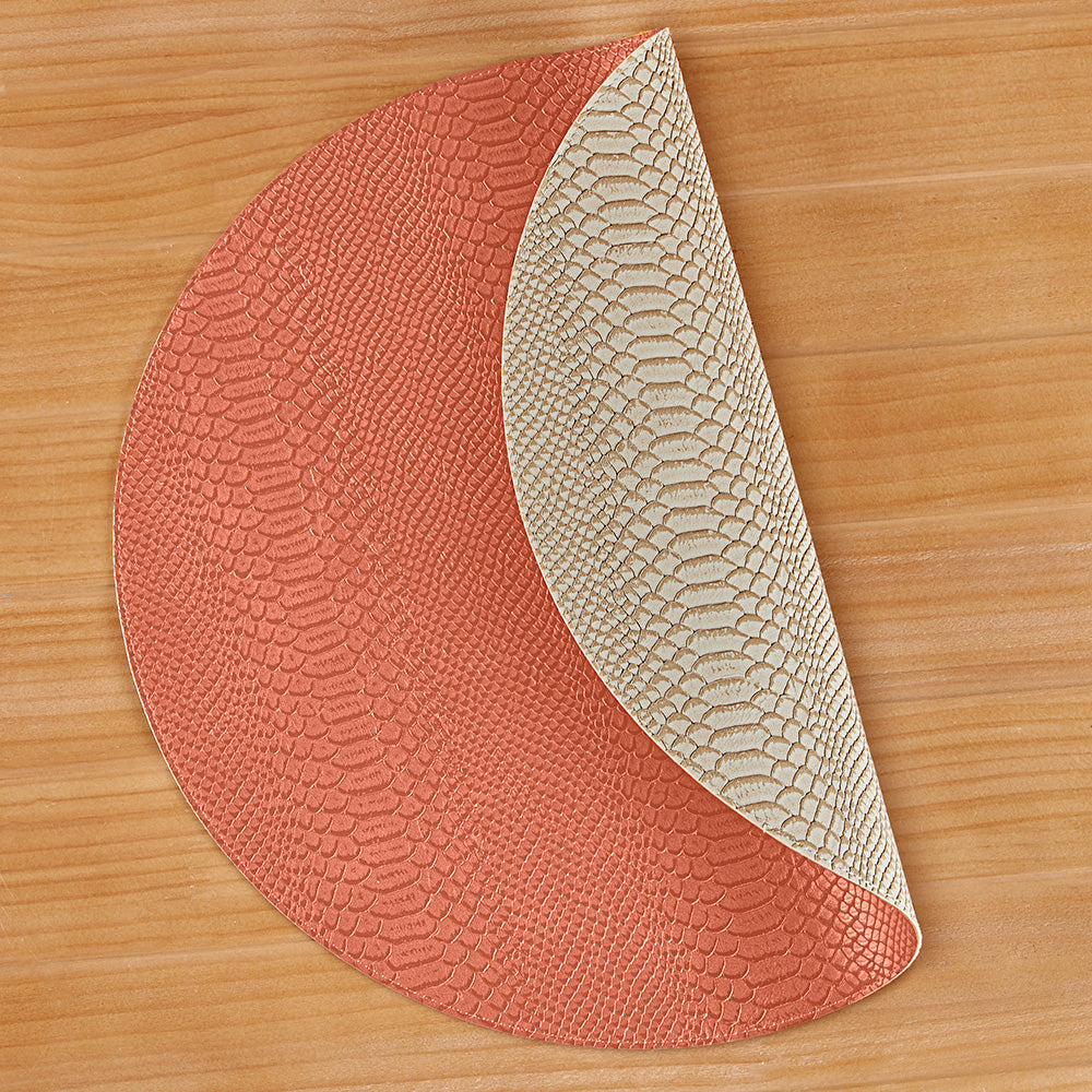 Beatriz Ball VIDA Croc Round Vinyl Placemats, Set of 4