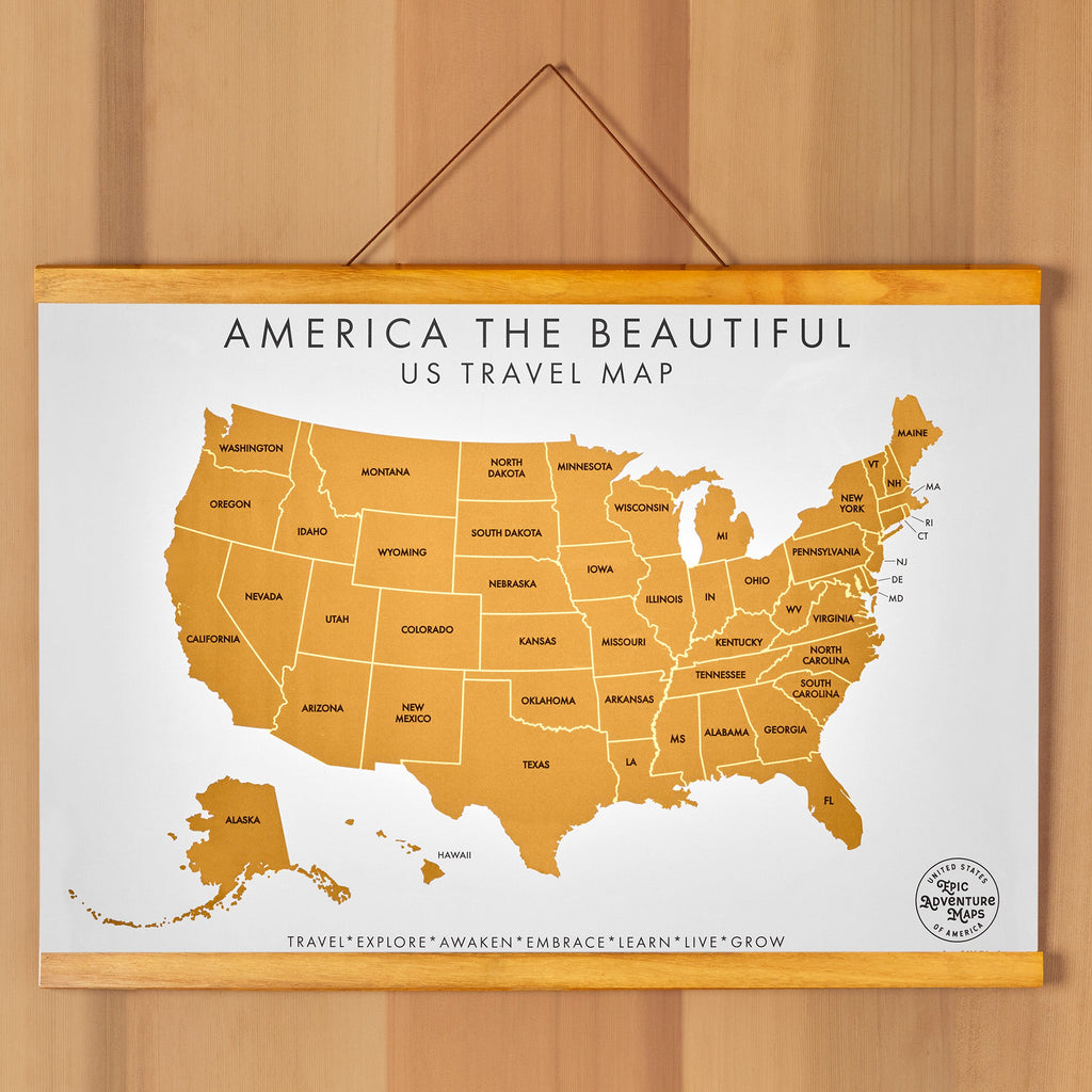 Scratch Off USA Travel Map  Map Poster - United States