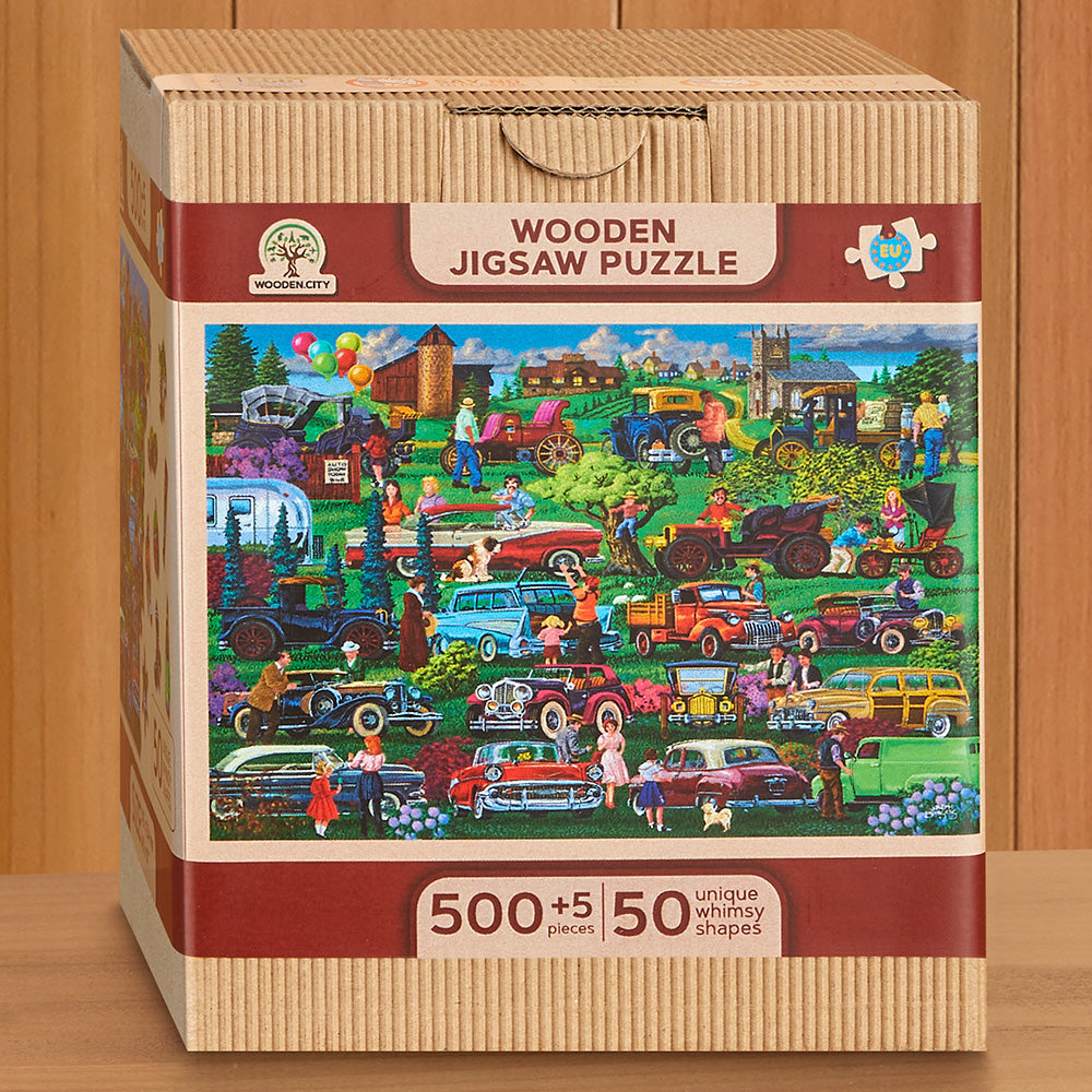 500 Piece Jigsaw Puzzle, Vintage Cars