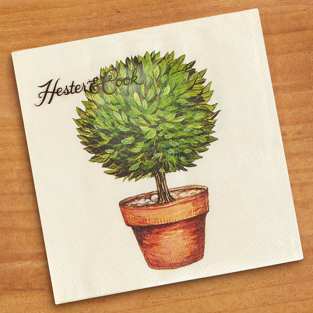 Hester & Cook Paper Napkins & Guest Towels, Topiary