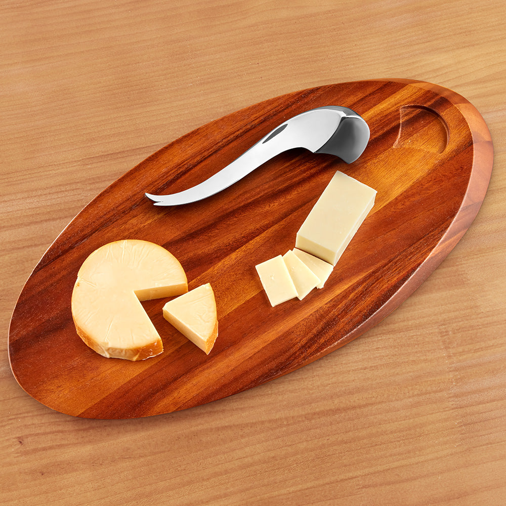 Nambé Swoop Cutting Board with Cheese Knife