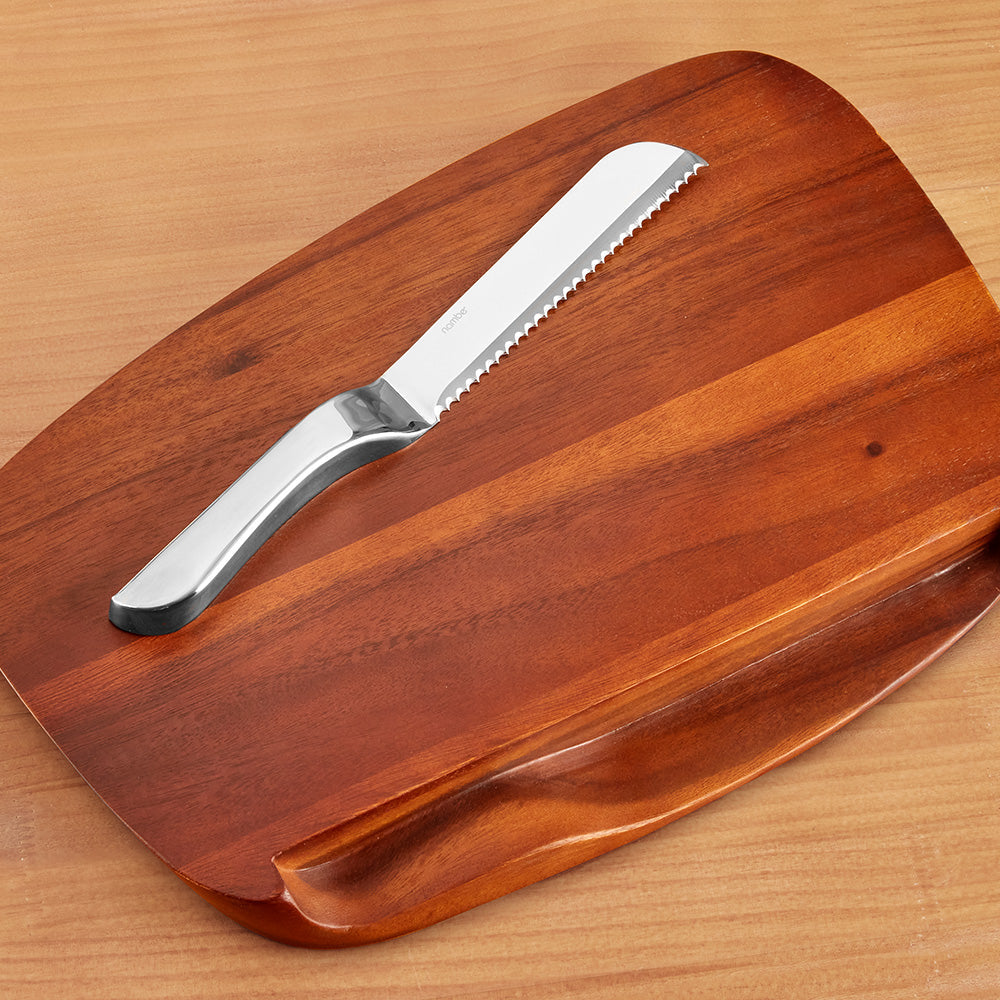 Nambé Blend Bread Cutting Board with Knife
