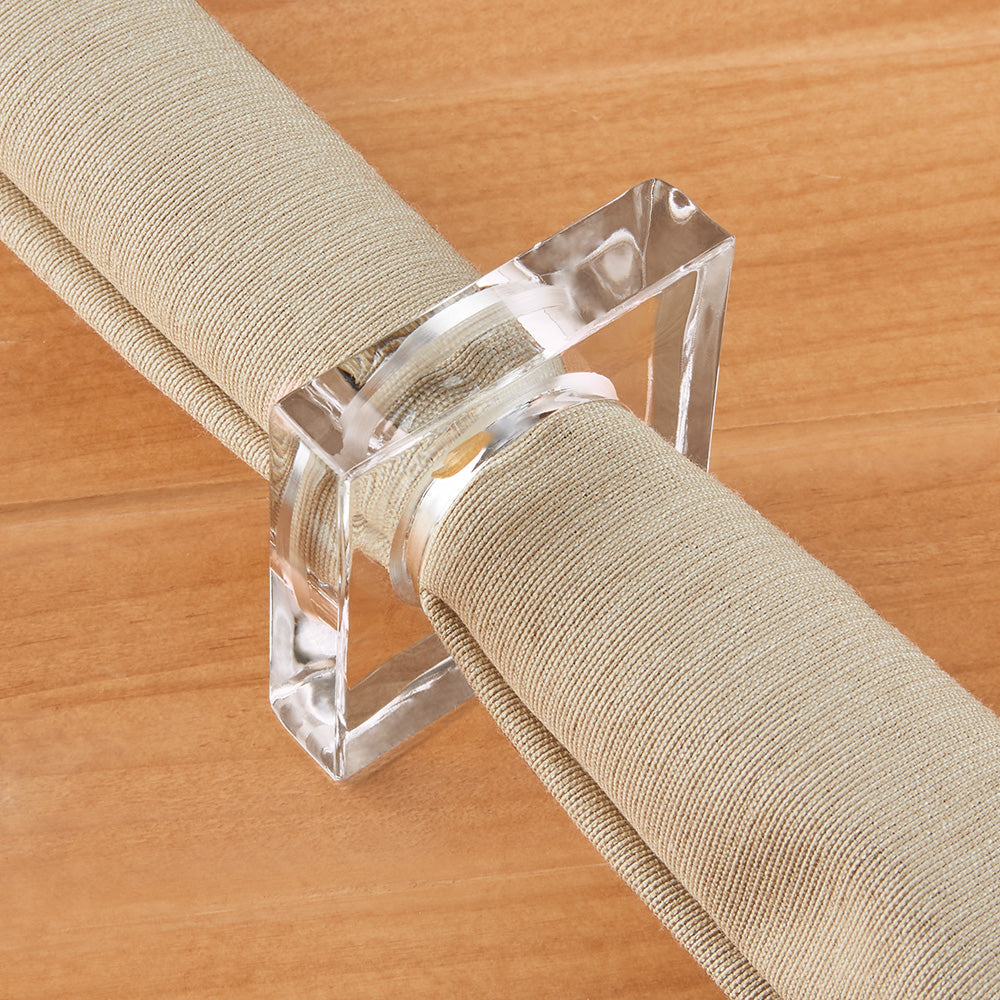 Caspari Acrylic Napkin Rings, Set of 4