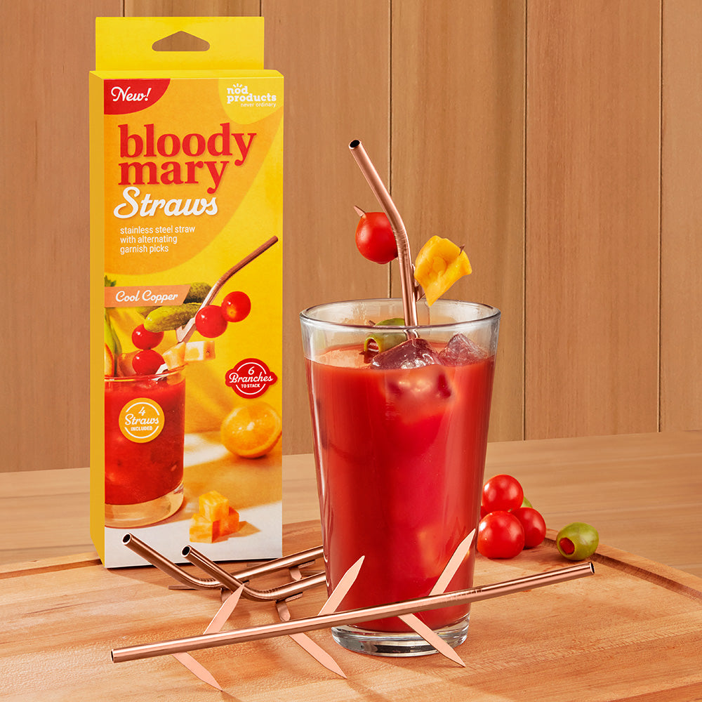 Bloody Mary Garnish Pick Straws, Box of 4