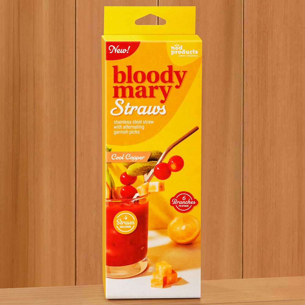 Bloody Mary Garnish Pick Straws, Box of 4