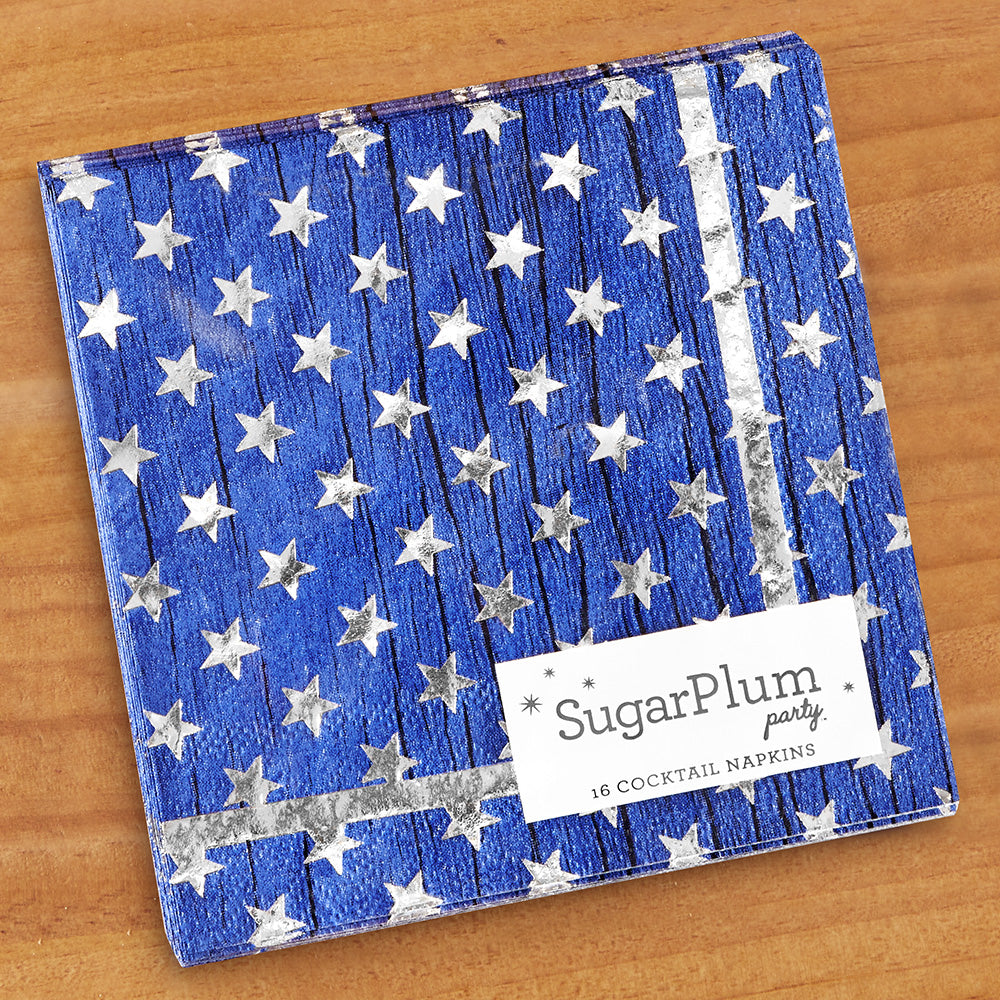 SugarPlum Party Paper Napkins & Guest Towels, Stars & Stripes