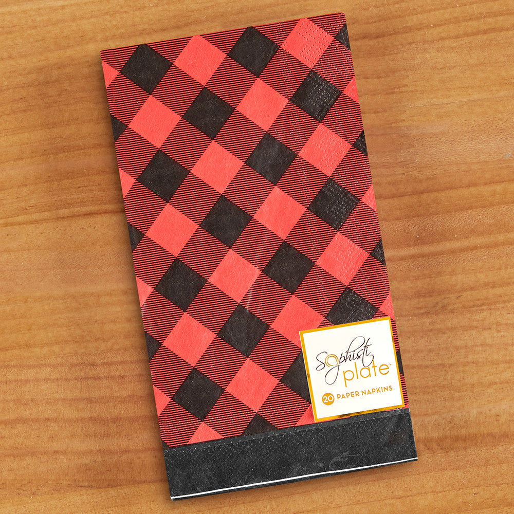 Sophistiplate Guest Towels, Red Buffalo Check