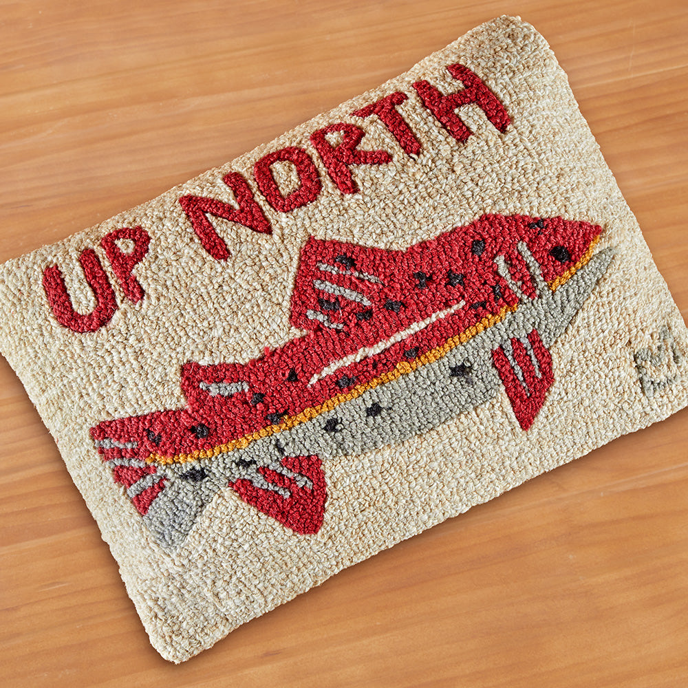 Chandler 4 Corners 20" x 14" Hooked Pillow, Up North