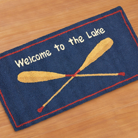 Chandler 4 Corners 2' x 4' Hooked Rug, Welcome Paddles