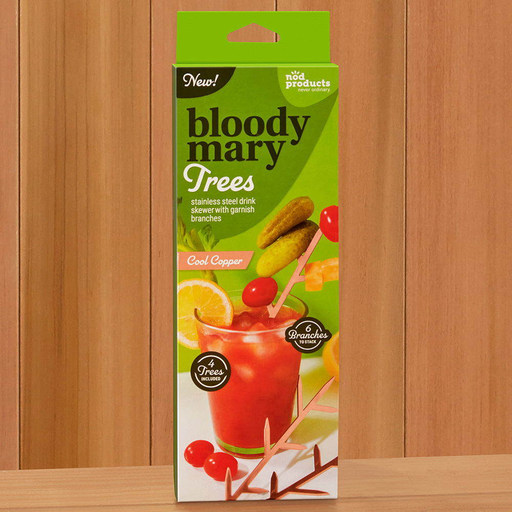 The Bloody Mary Tree Garnish Pick & Holder, Set of 4