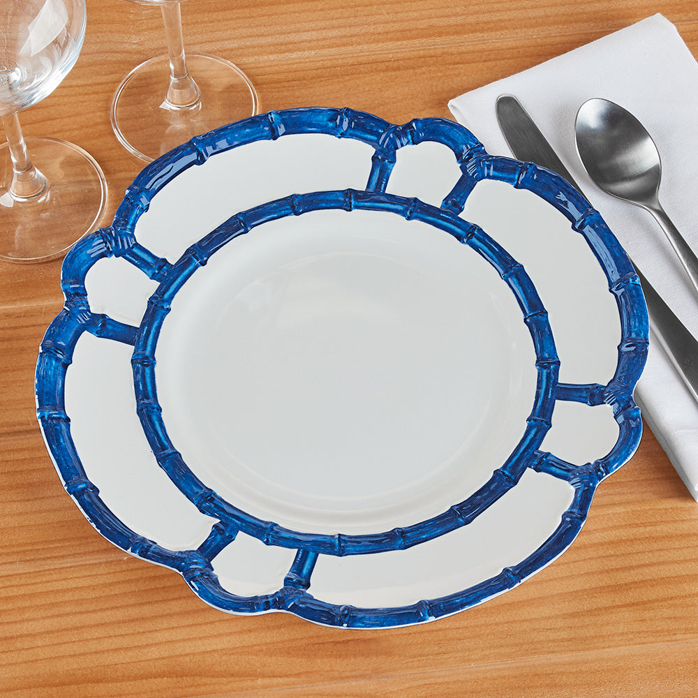 Bamboo Touch Melamine Plates, Set of 4