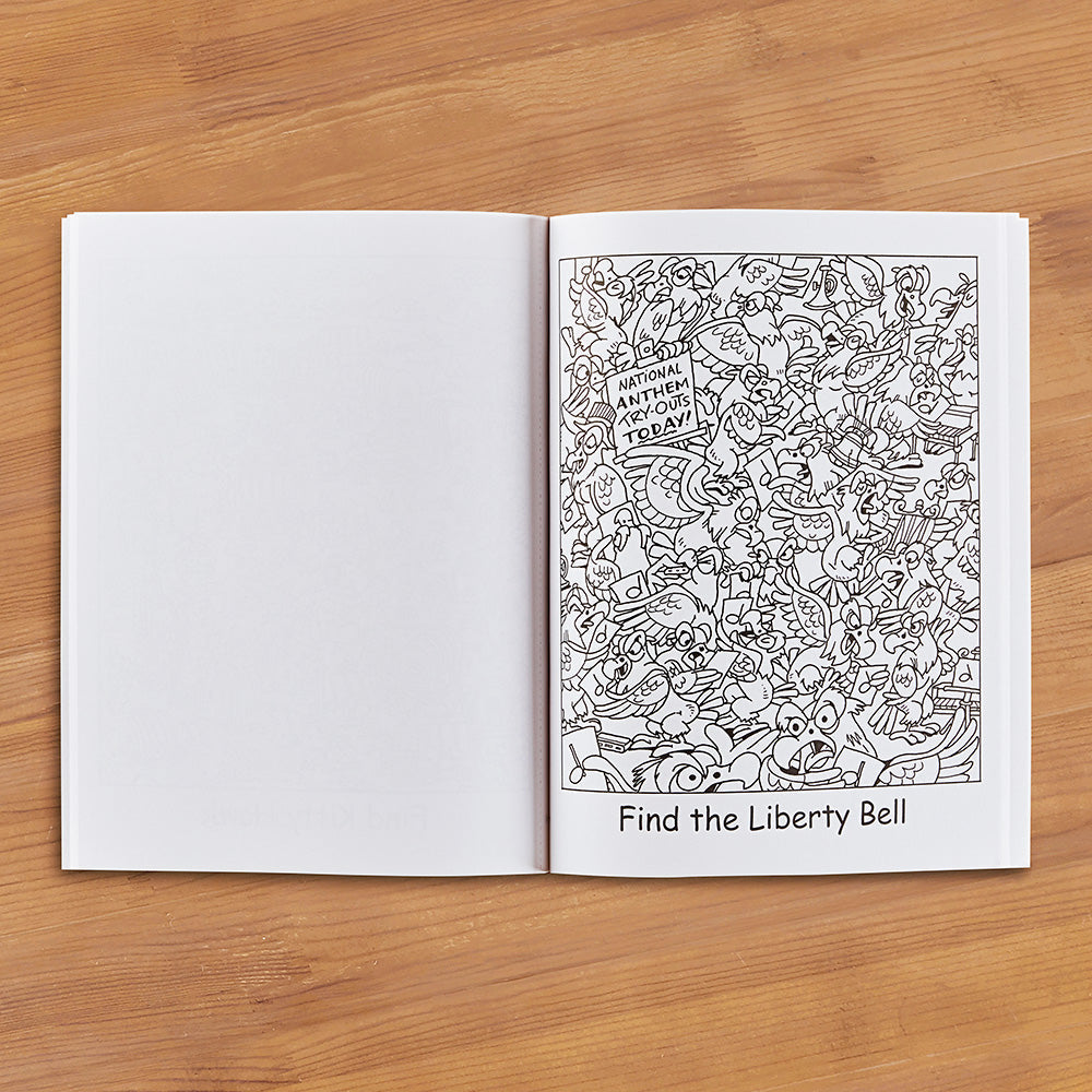 "U.S.A. Fun" Find It Coloring Book by Diana Zourelias