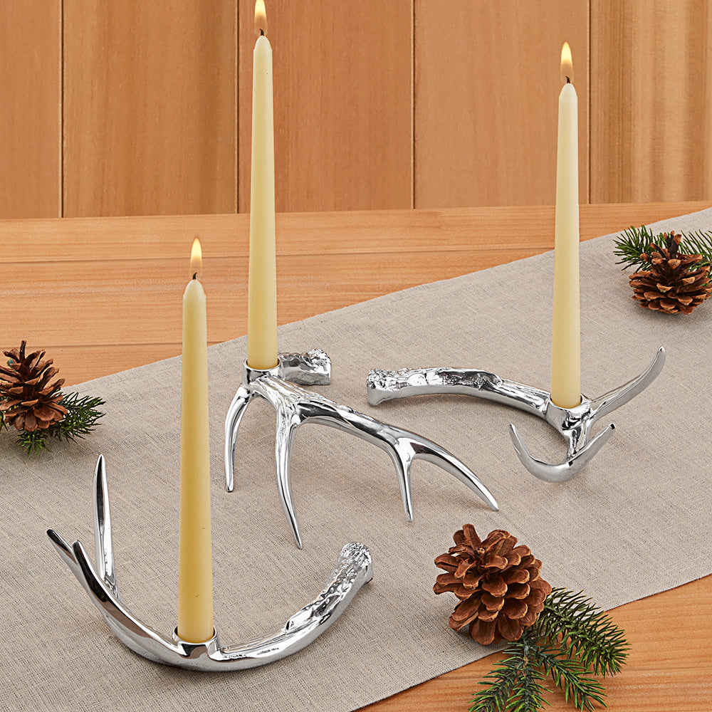 Beatriz Ball WESTERN Antler Taper Candleholder Set