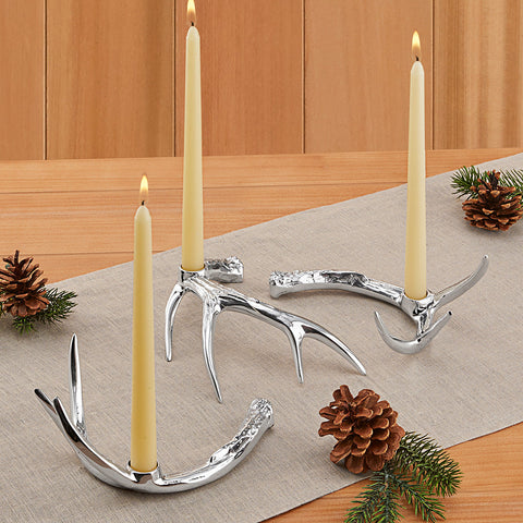 Beatriz Ball WESTERN Antler Taper Candleholder Set
