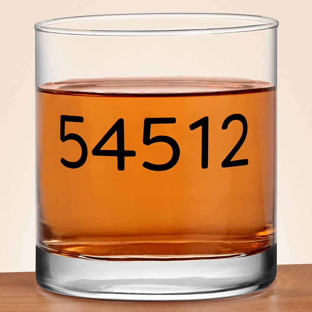 Boulder Junction Zip Code Rocks Glass