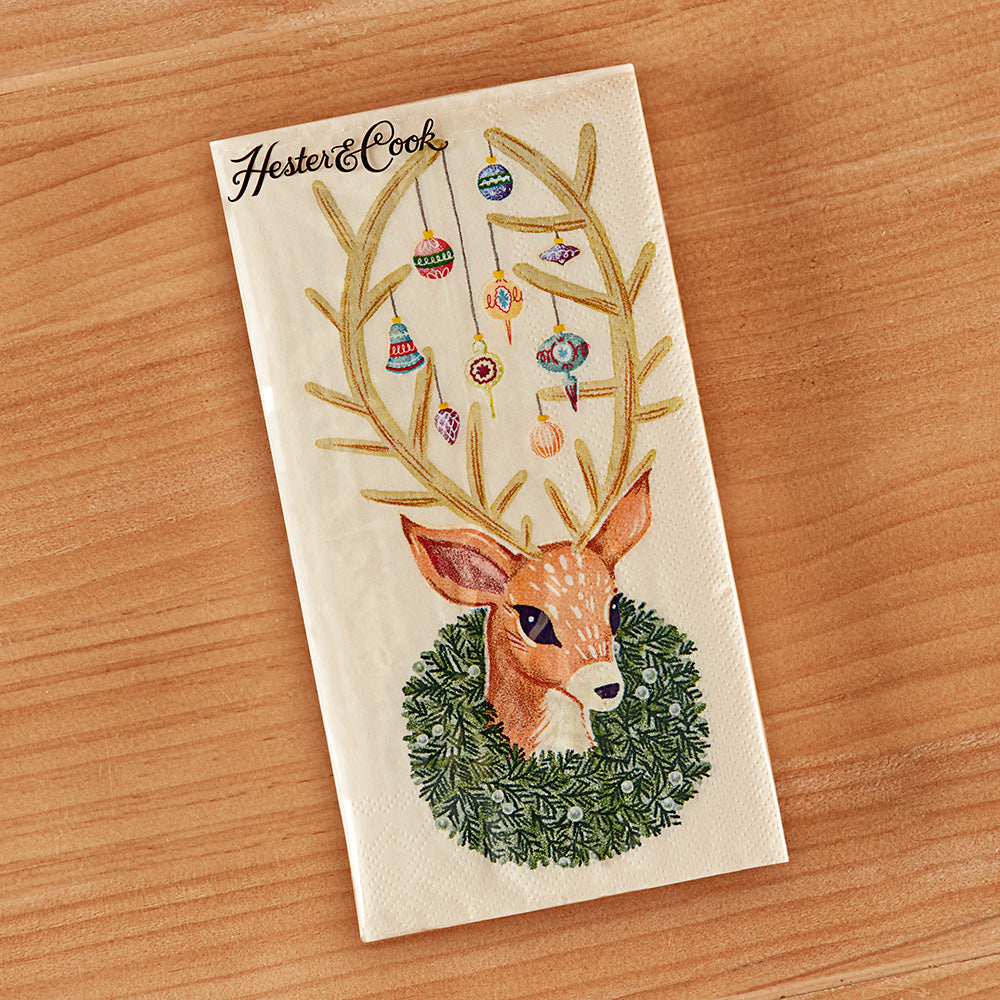 Hester & Cook Paper Napkins, Reindeer