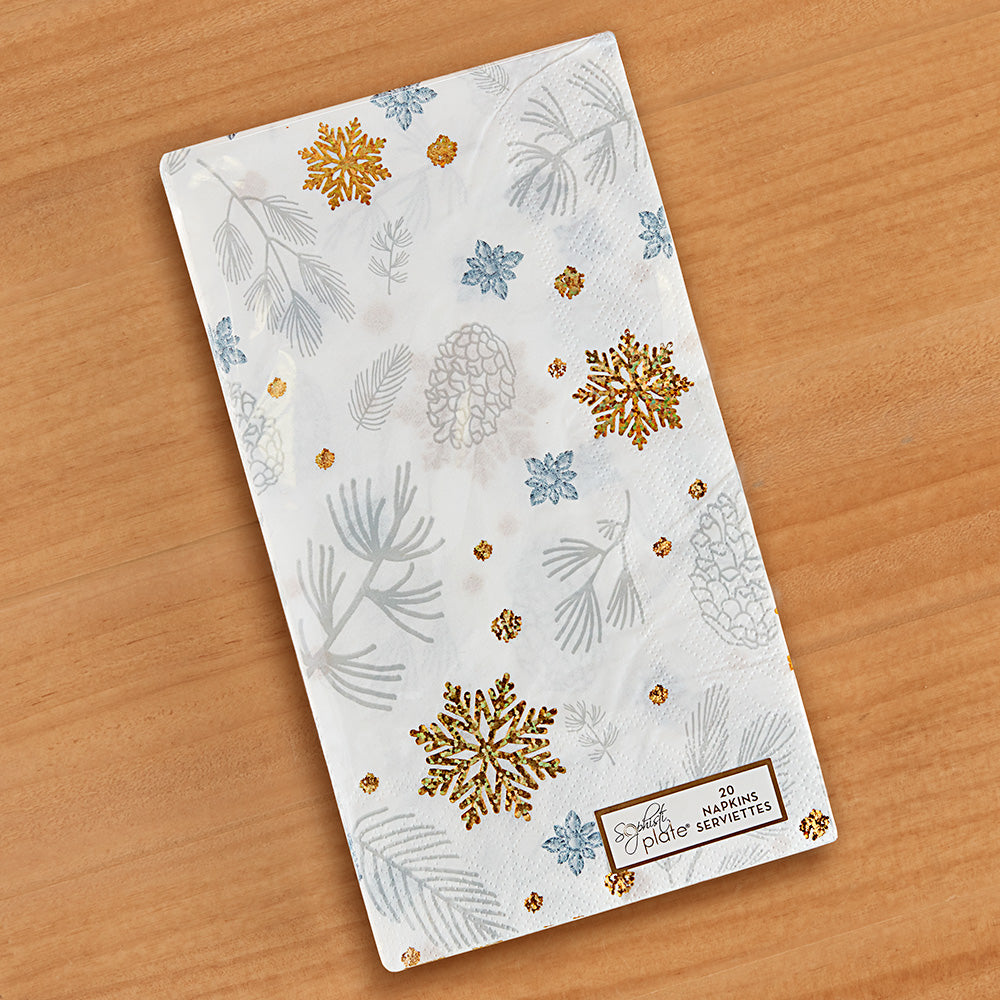 Sophistiplate Paper Napkins & Guest Towels, Winter Frost