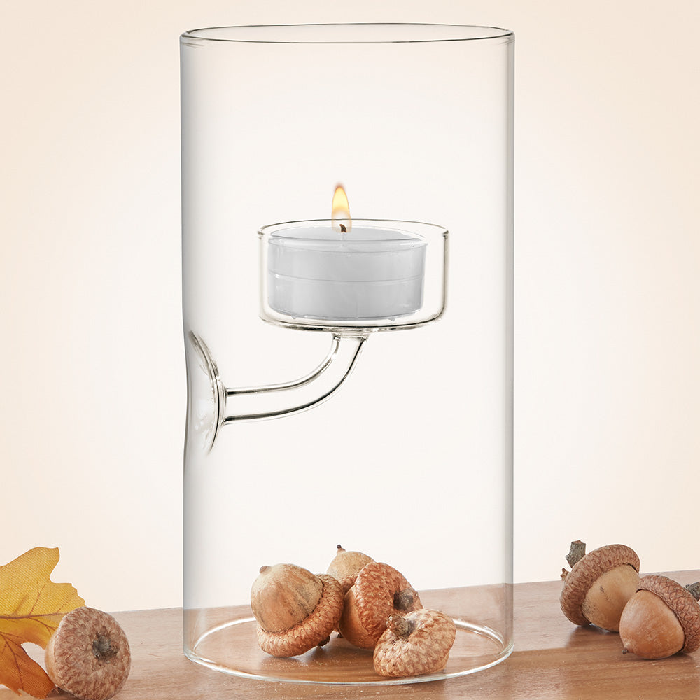 Floating Flame Glass Tealight Candleholders