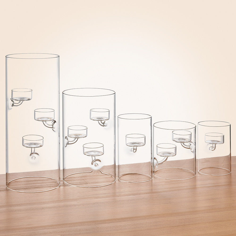 Floating Flame Glass Tealight Candleholders
