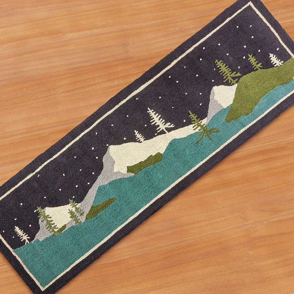 Chandler 4 Corners 30" x 8' Hooked Runner, Winter Woods