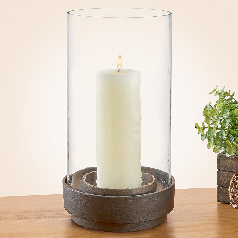 Trenton Hammered Glass Hurricane