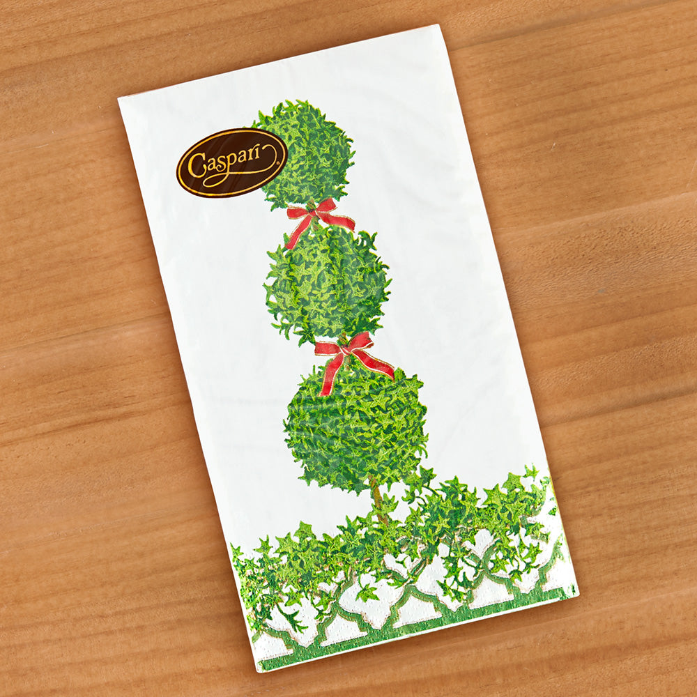 Caspari Paper Napkins, Topiaries