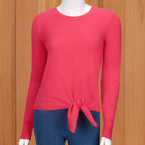 Kinross Cashmere Women's Tie-Front Sweater