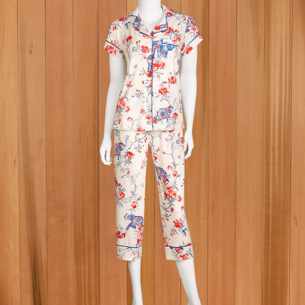 The Cat's Pajamas Women's Pima Knit Capri Pajama Set, Zoe