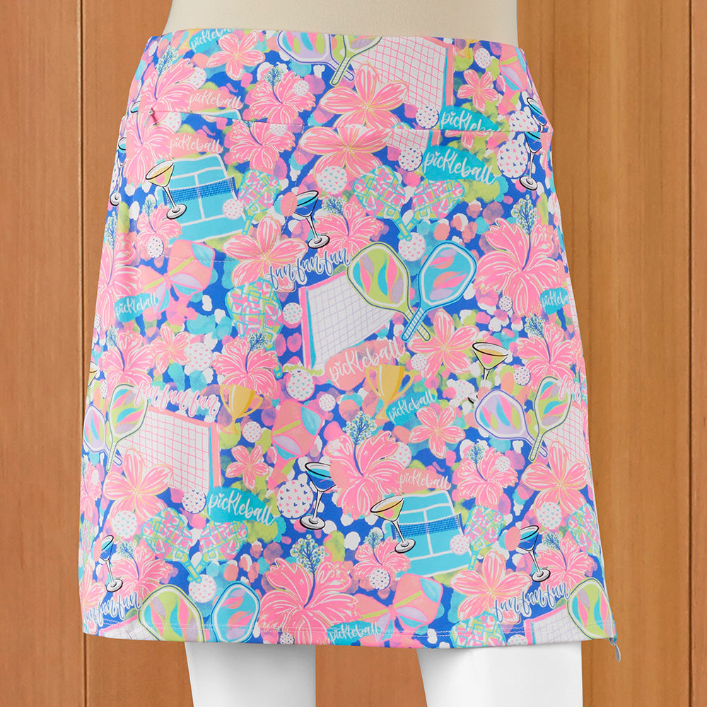 LuLu-B Women's Pull-On Sun Protection Sport Skort, Pickleball