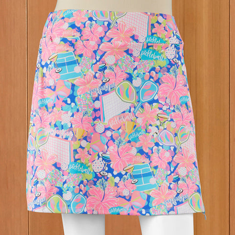 LuLu-B Women's Pull-On Sun Protection Sport Skort, Pickleball