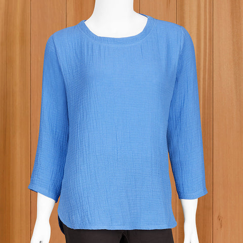 LuLu-B Women's Lightweight Gauze Top