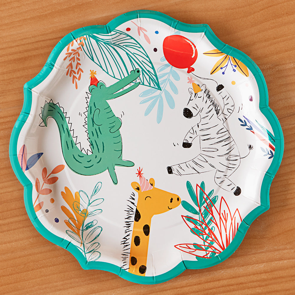 Sophistiplate Wavy Paper Plates, Party Animal