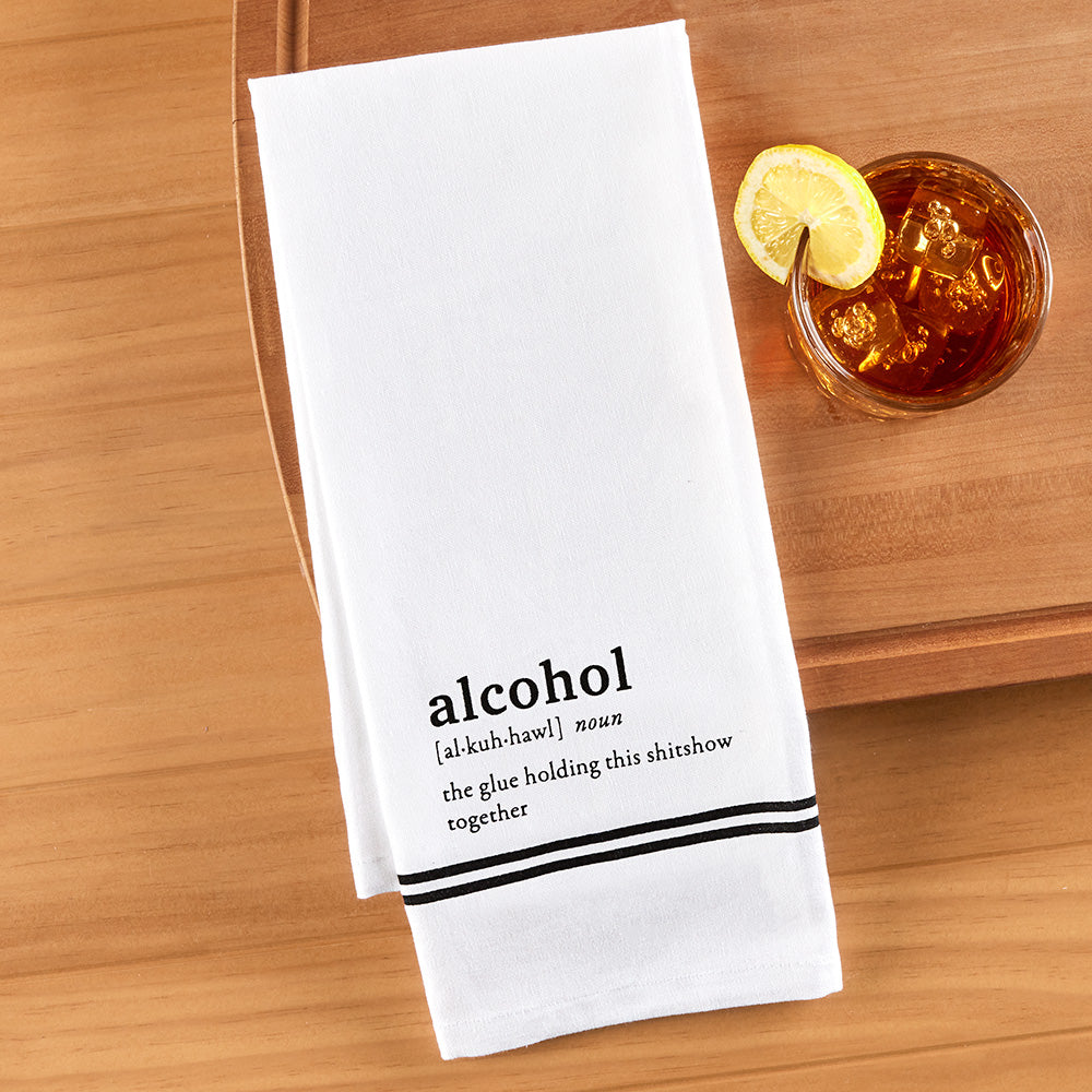 Tableau Dishtowel, Alcohol