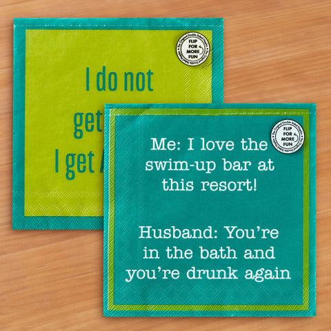 Drinks on Me Cocktail Napkins, Awesome