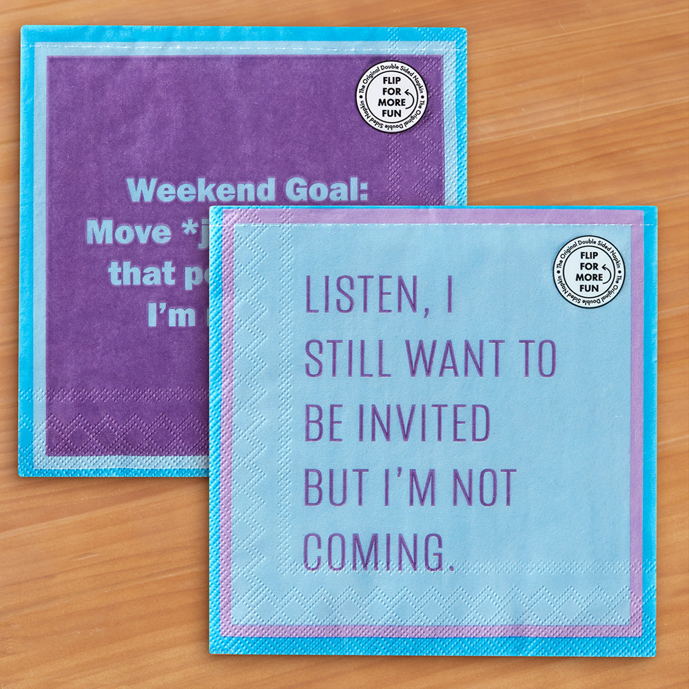 Drinks on Me Cocktail Napkins, Weekend Goal