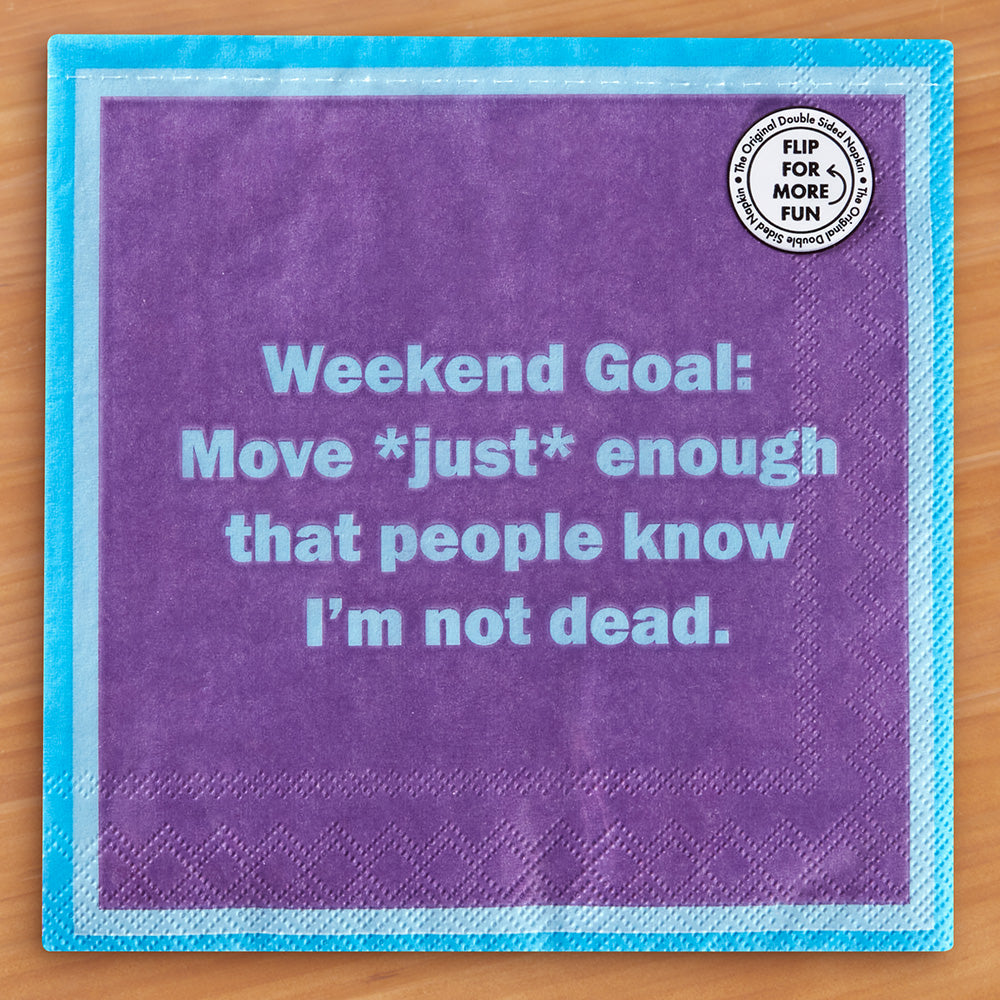 Drinks on Me Cocktail Napkins, Weekend Goal