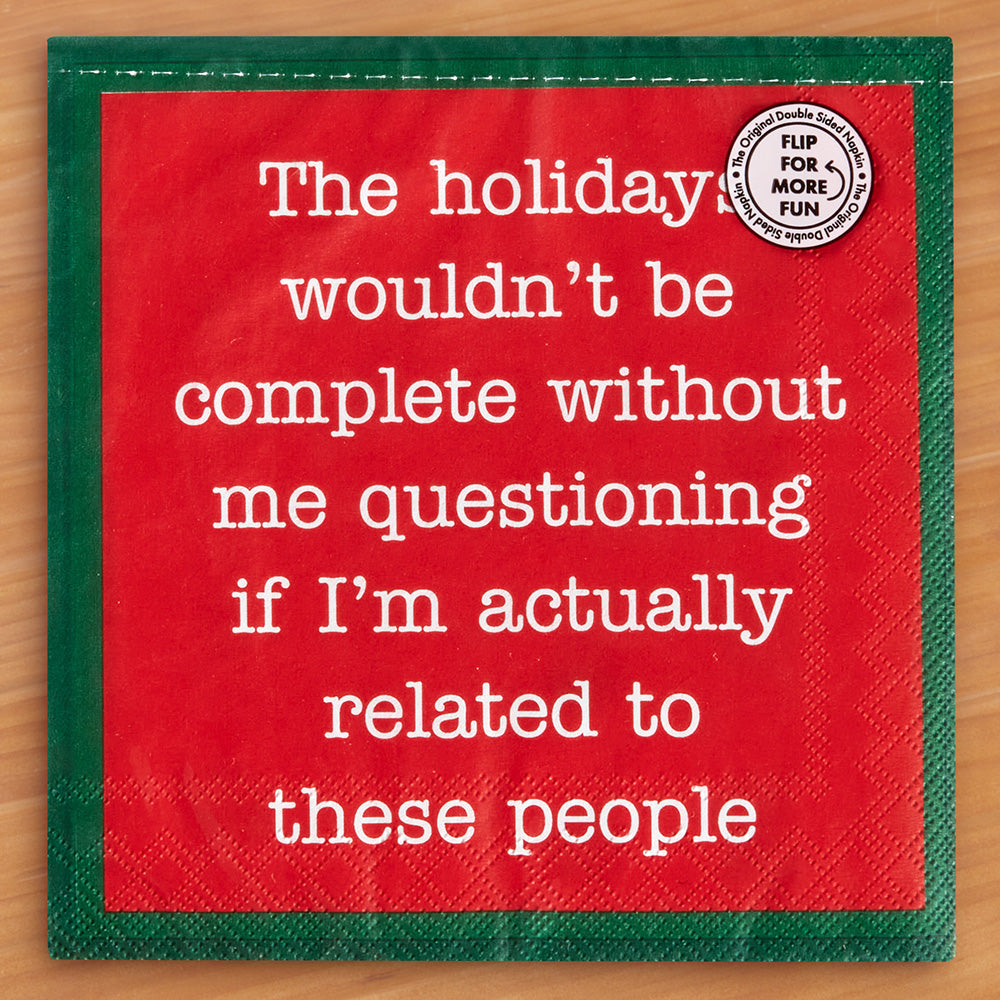 Drinks on Me Cocktail Napkins, Christmas Chimney