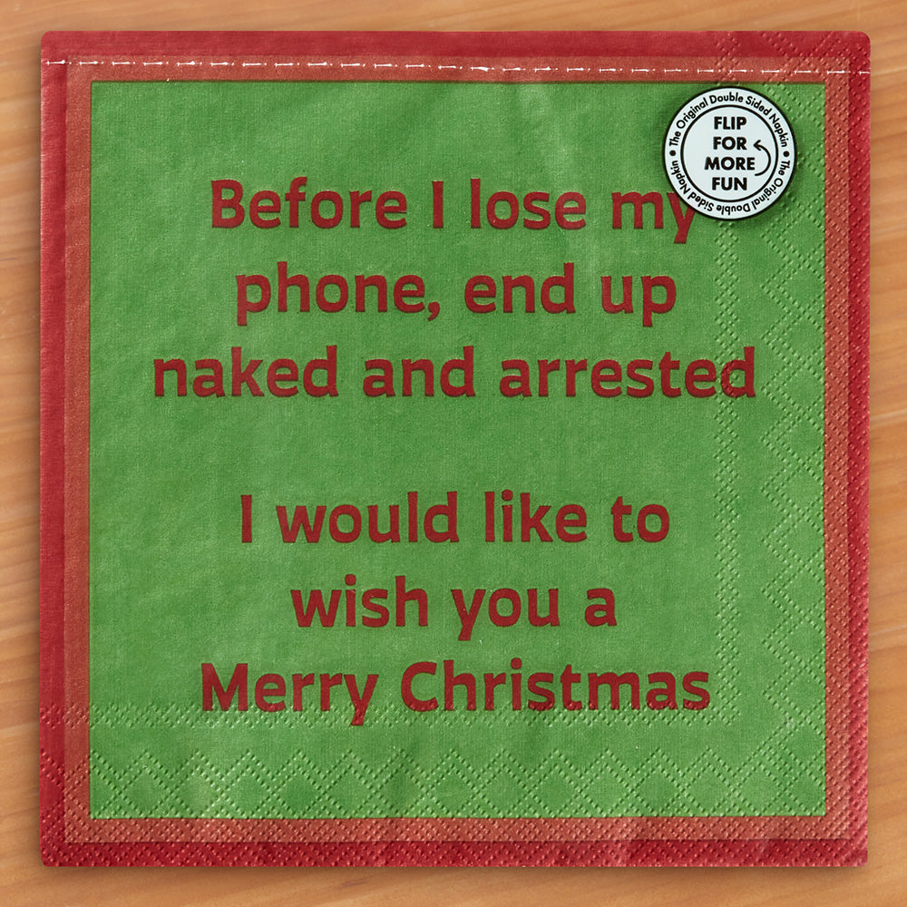 Drinks on Me Cocktail Napkins, Christmas Remote