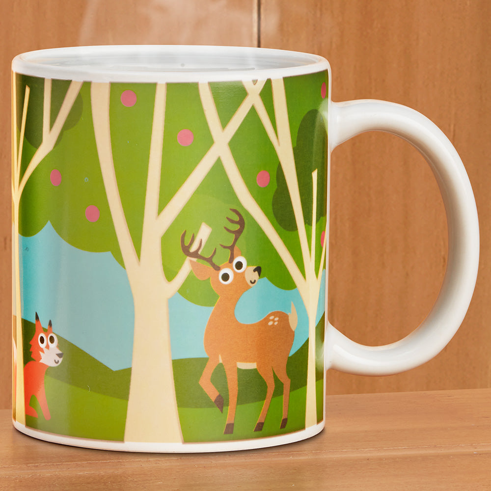 Kikkerland Design Color-Changing Mug, Woodlands