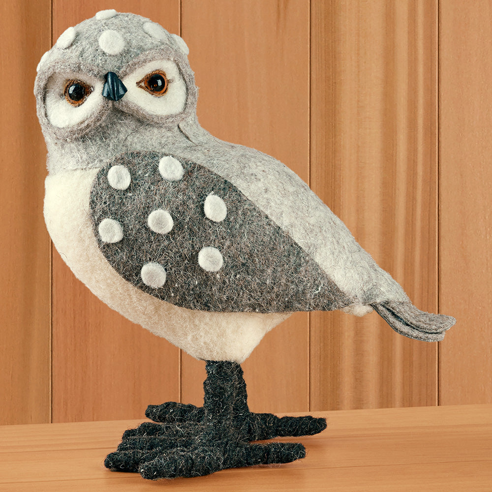 Winter Owl Figurines