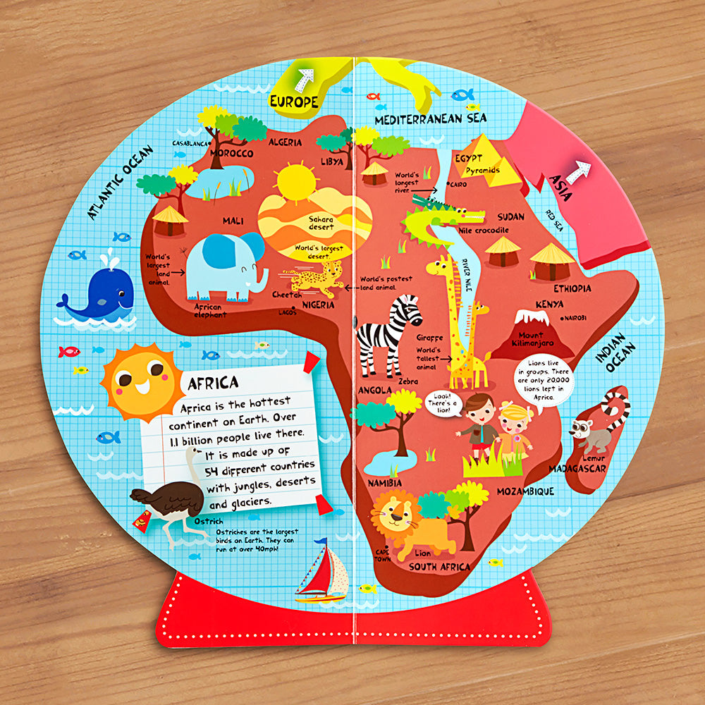"My Big Round World: Amazing Facts Across 7 Continents" Board Book