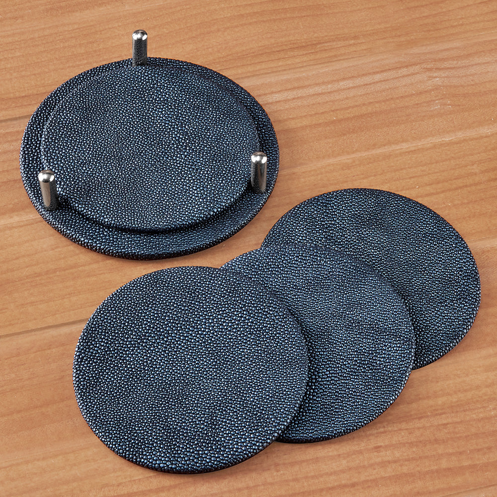 Bodrum Stingray Vinyl Coasters, Set of 4
