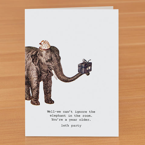TokyoMilk Birthday Card, Elephant in Room