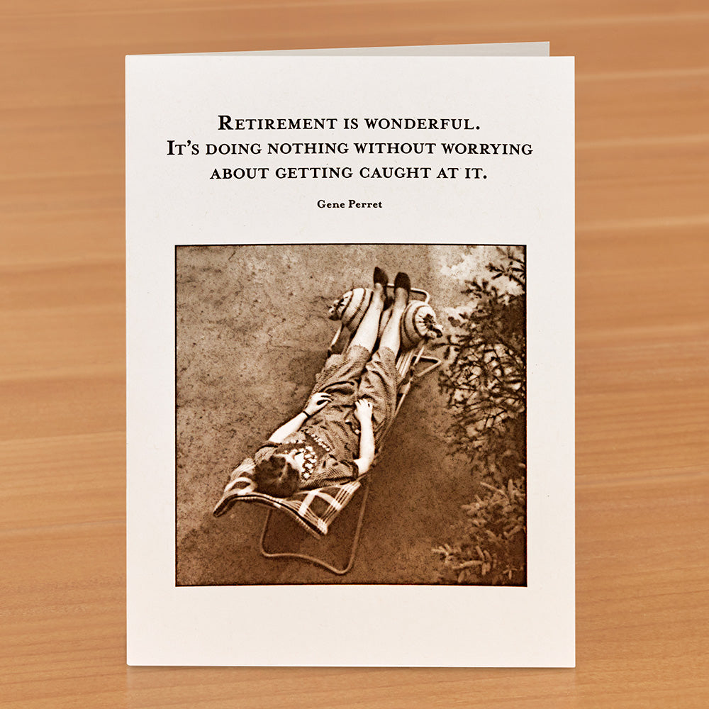 Shannon Martin Retirement Card, Doing Nothing